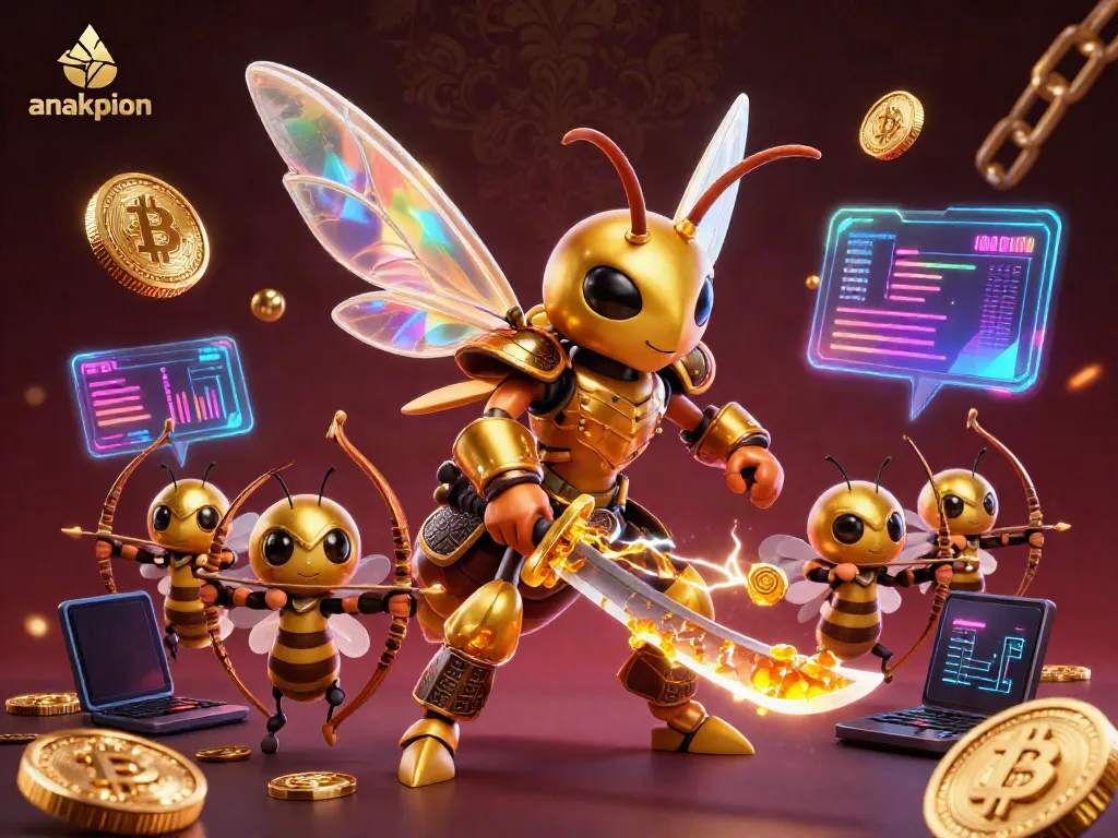 Join the thrilling action at anakpion with a vibrant scene of a golden hornet samurai and items from the gambling world.