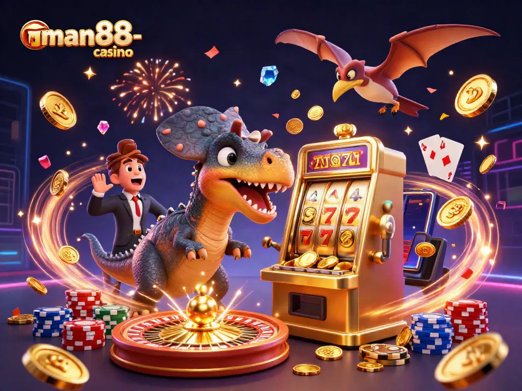 Experience the excitement of man88-casino as creatures battle for jackpot coins and thrilling wins.