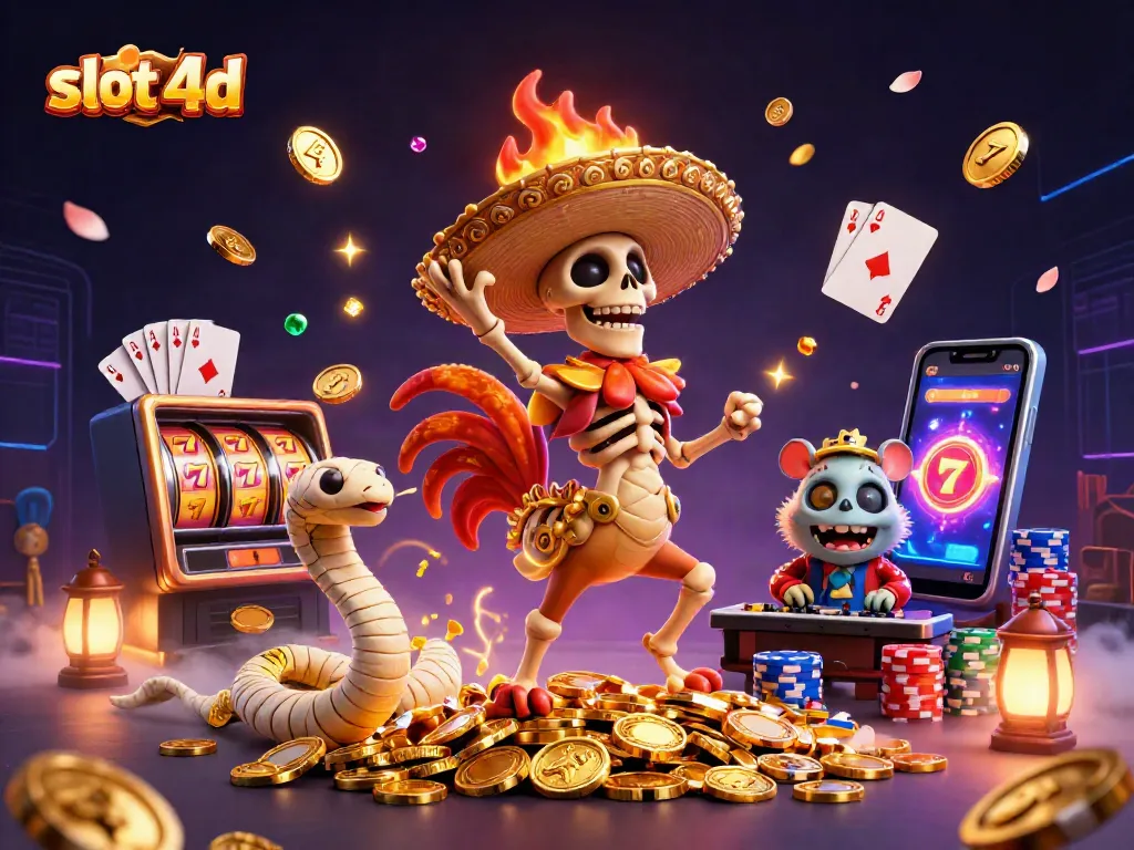 Mari bermain slot 4d dengan karakter menarik dan simbol keberuntungan yang berkilauan.
