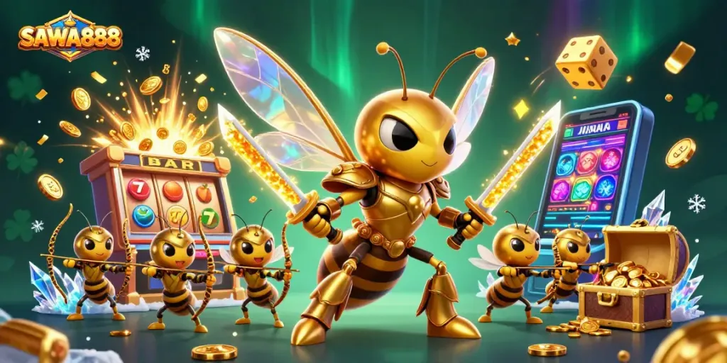 Engage in breathtaking slots action with SAWA888, featuring vibrant 3D characters and jackpot excitement.