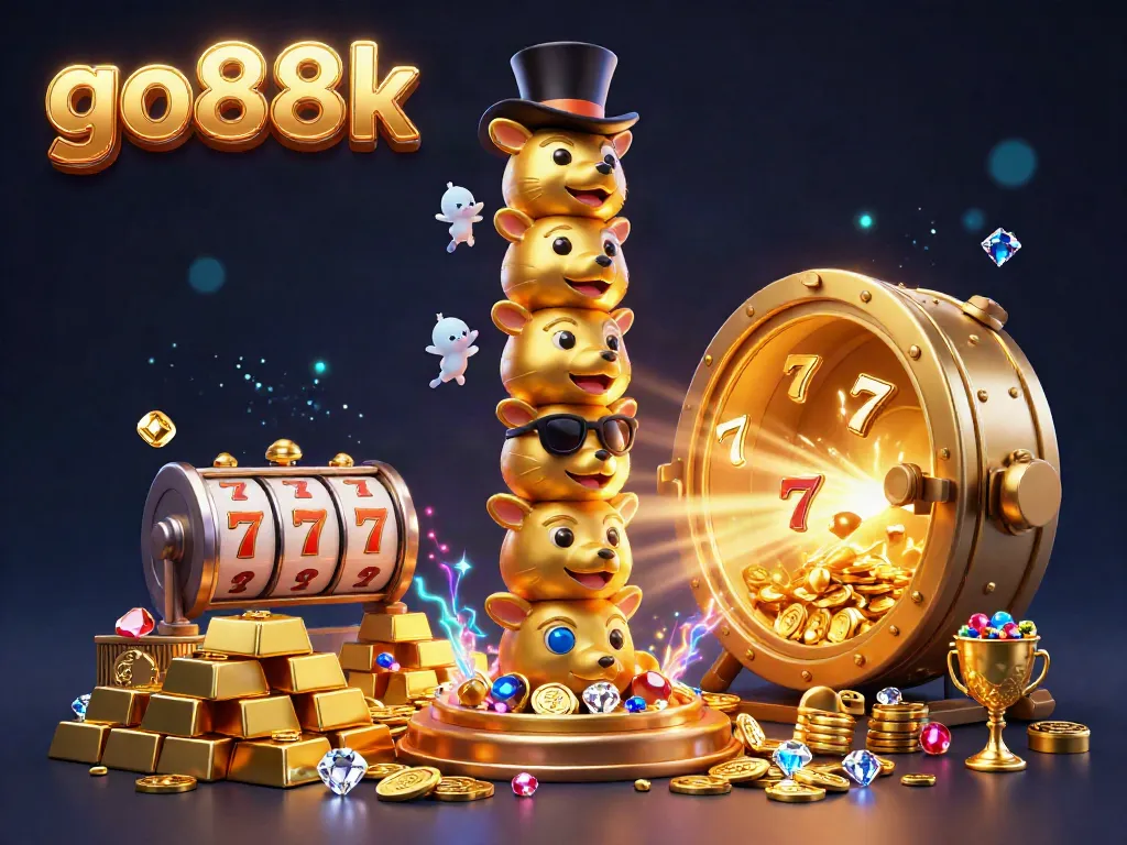 Experience the excitement of go88k's casino games with thrilling visuals and vibrant treasures.