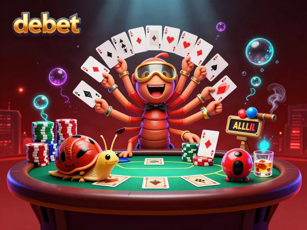 Experience thrilling moments at Debet with unique casino gameplay featuring vibrant characters and dynamic elements.