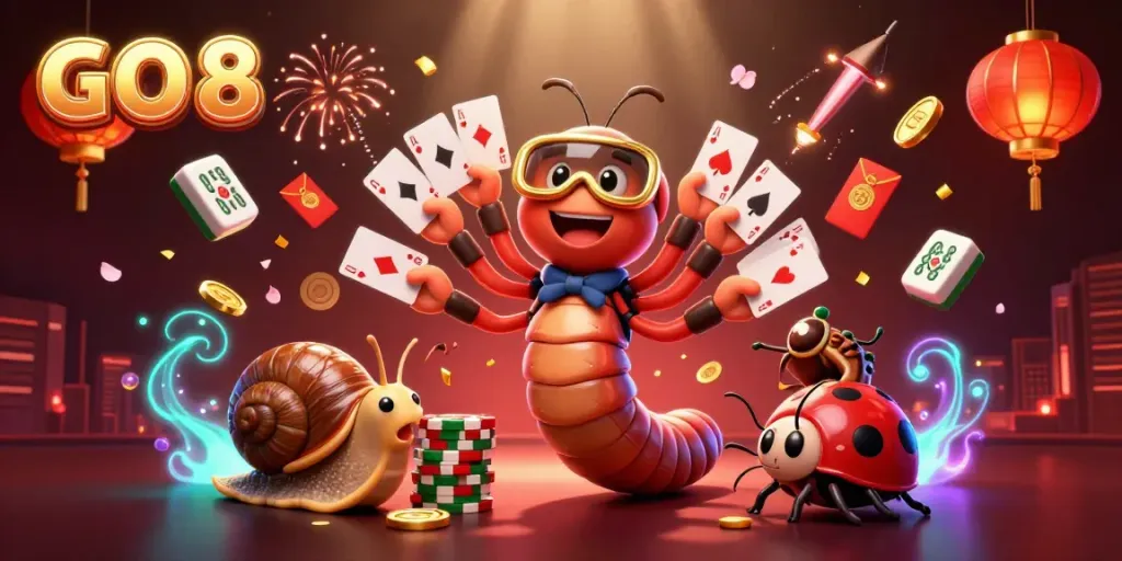 Experience the vibrant world of GO 8 casino with dynamic characters and exhilarating gaming elements.