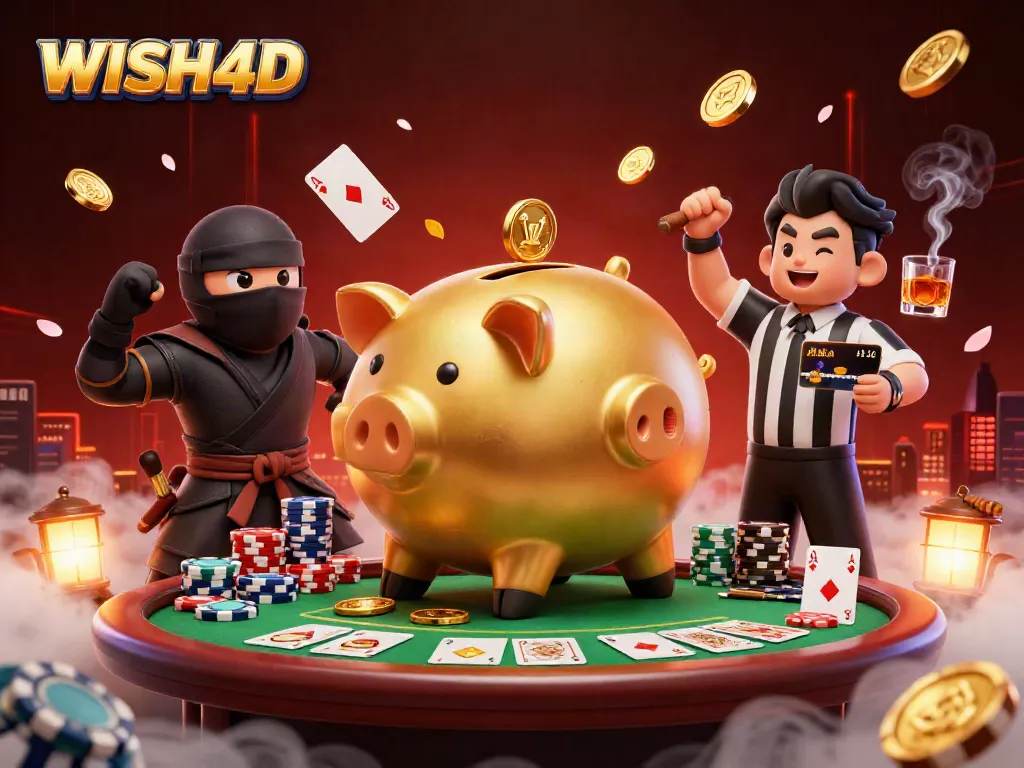 WISH4D showcases a thrilling casino game scene with dynamic characters and rich visual elements.